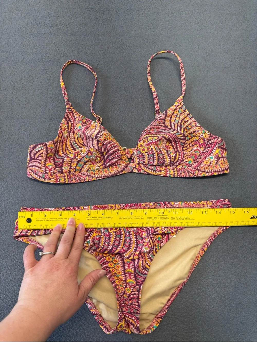 J. Crew Women’s Pink Paisley Two-Piece Bikini Set